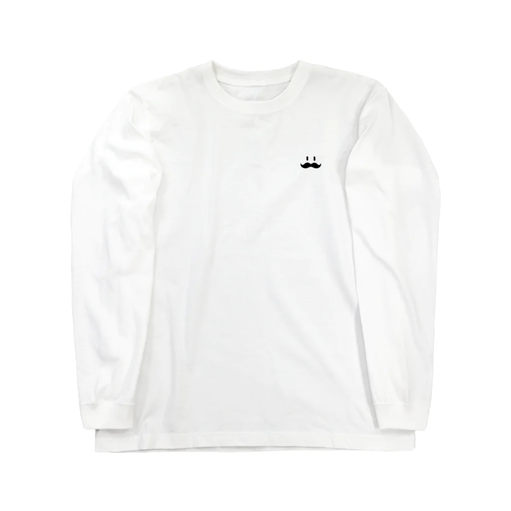 トシゾーのSUZURIのとこのヒゲ（黒）ワンポイント Long Sleeve T-Shirt