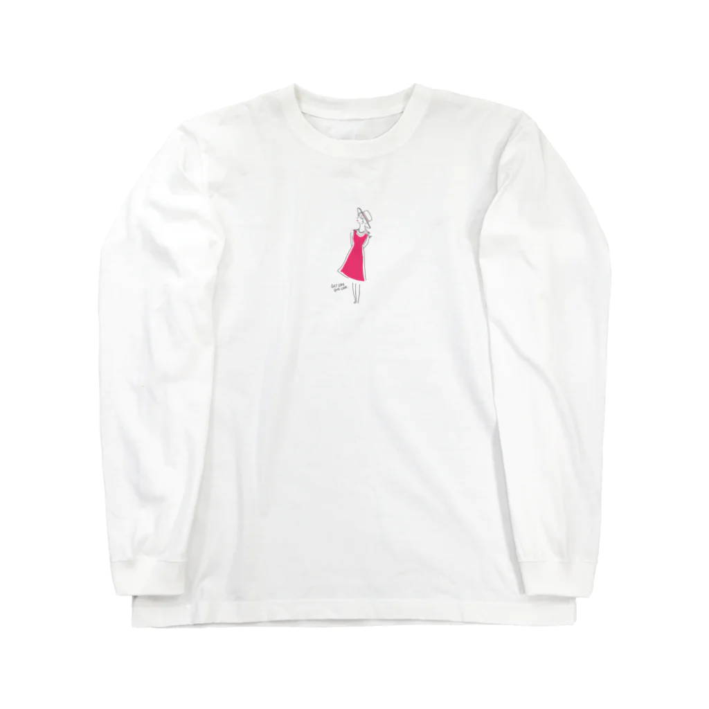 ミナミの麦わらワンピースの女の子 Long Sleeve T-Shirt