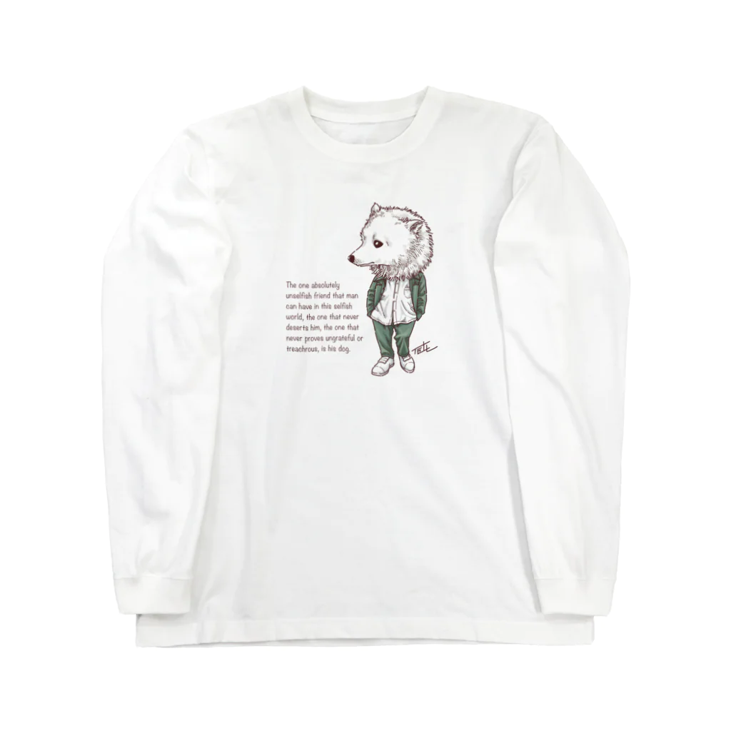 愛犬描処 プルーデンスのおしゃれスピッツ Long Sleeve T-Shirt