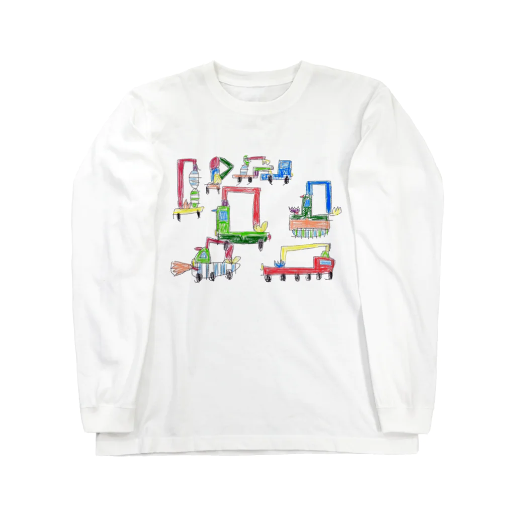 火田中土土介屋の働く車の群れ part2 Long Sleeve T-Shirt