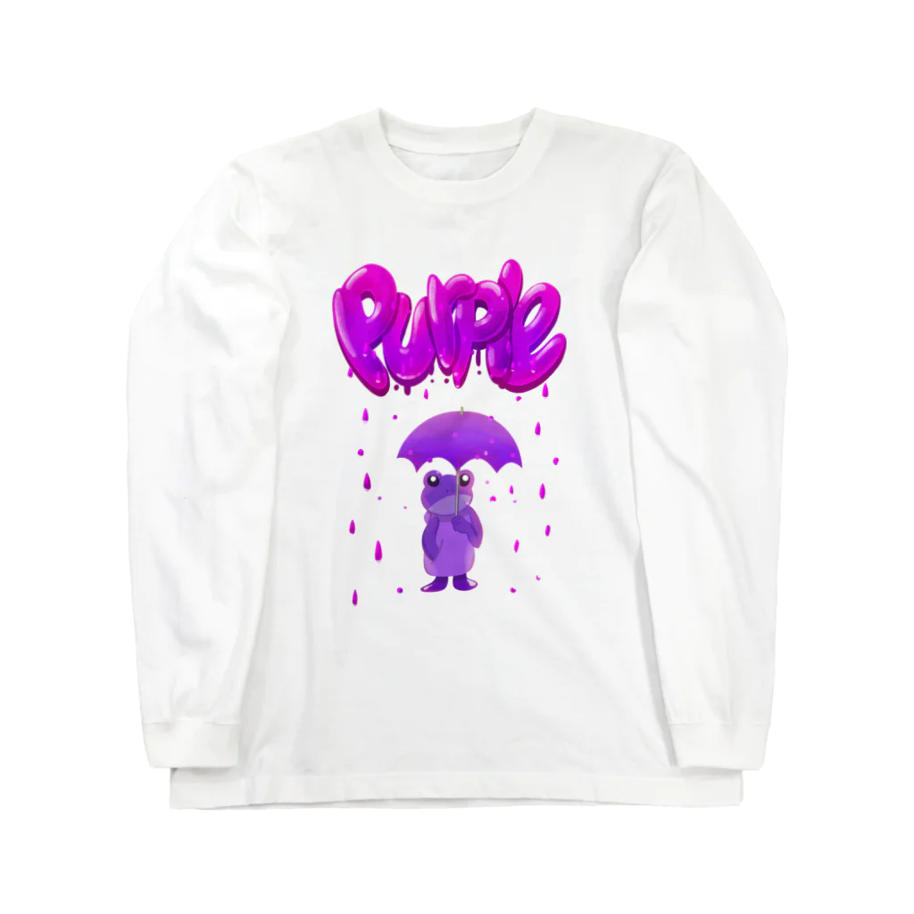 スロータイプ書店 Slowtype BooksのPurple rain パープルレイン 172 ロングスリーブTシャツ