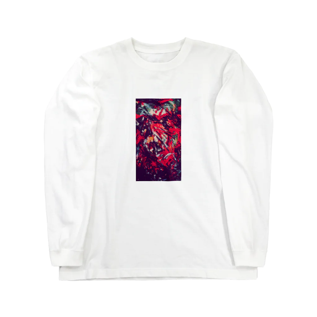 兎派のpaint_01_xx(red) ロングスリーブTシャツ