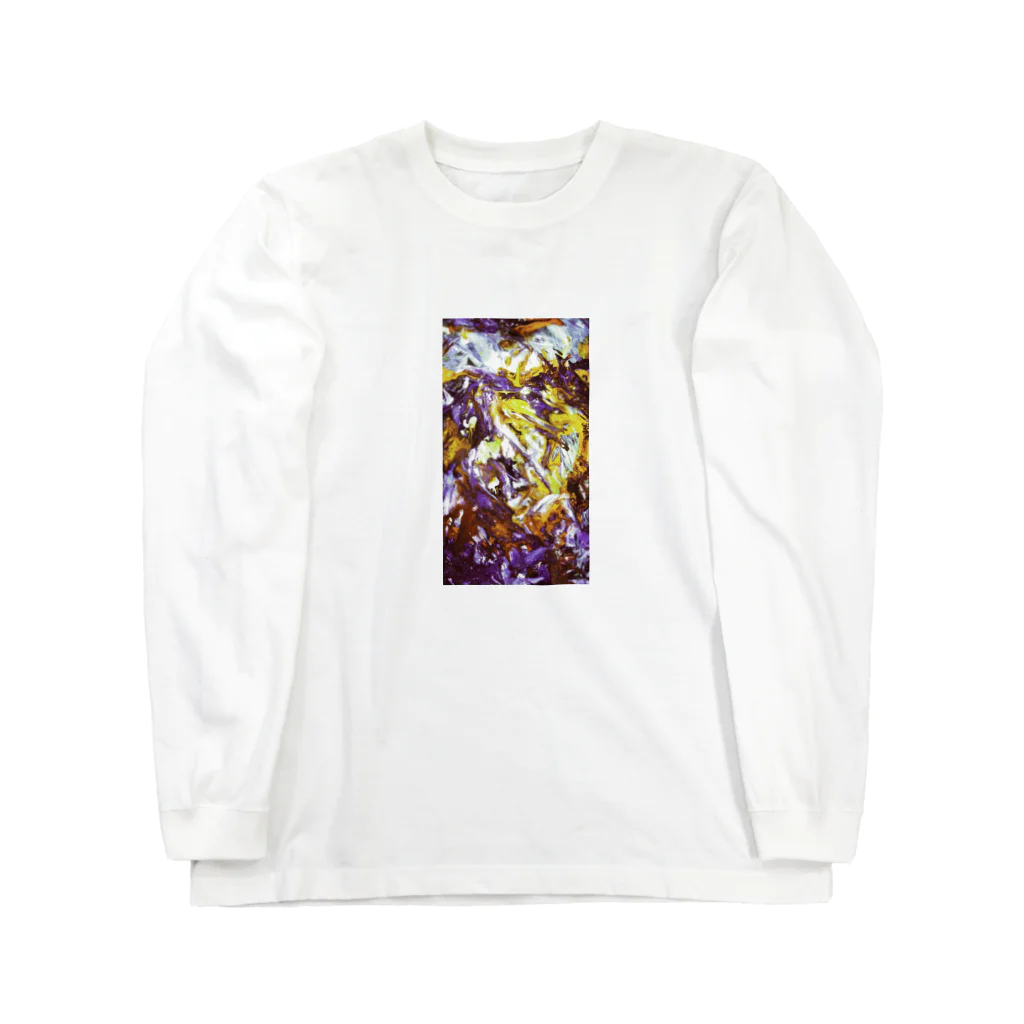 兎派のpaint_01_xx(purple) ロングスリーブTシャツ