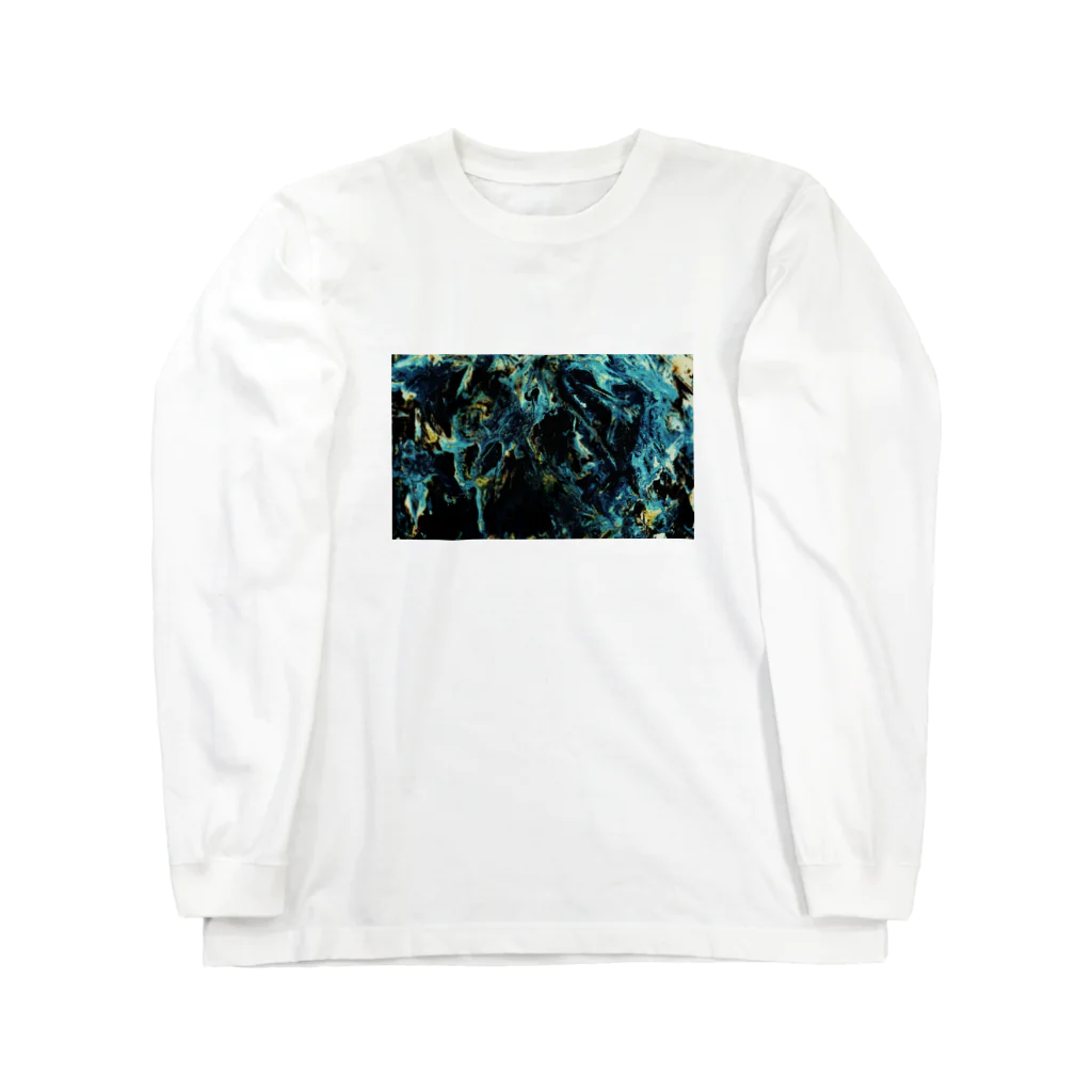 兎派のpaint_01_landscape(emerald) Long Sleeve T-Shirt