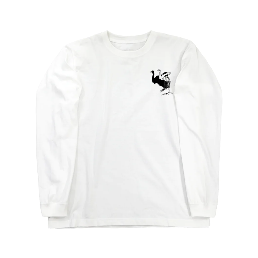 シンプルが好き。の白鳥と見せかけて。（small image ver.） ロングスリーブTシャツ