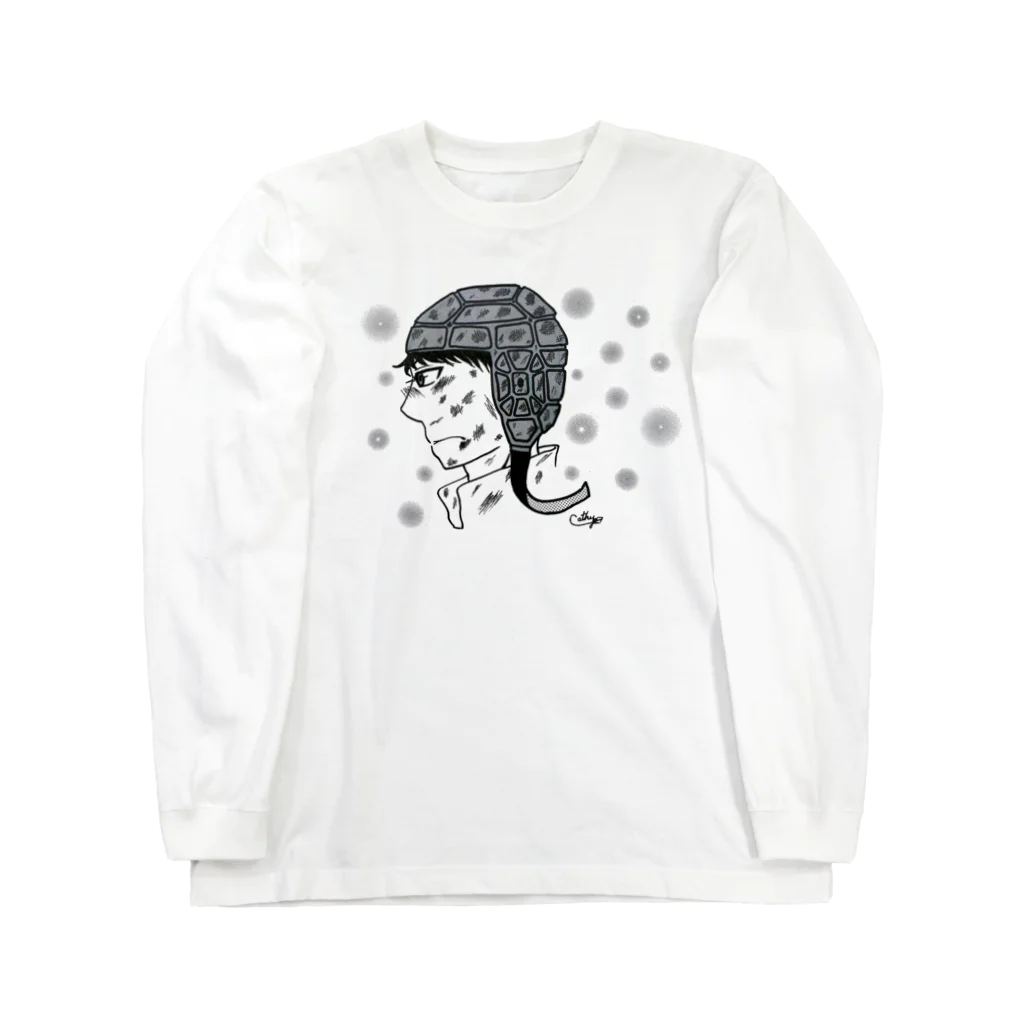 キャシーらしい。のラグビー選手のまなざし Long Sleeve T-Shirt