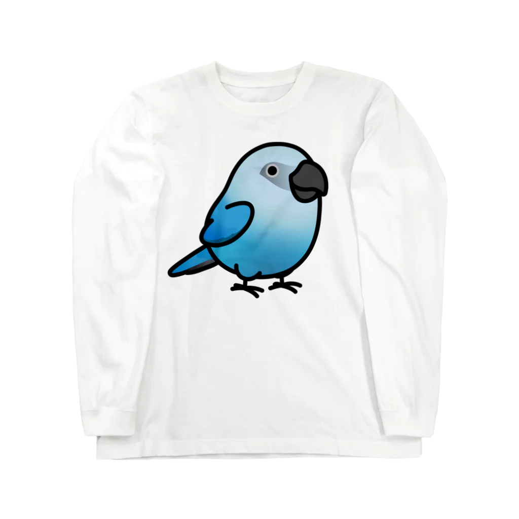 Cody the LovebirdのChubby Bird アオコンゴウインコ ロングスリーブTシャツ