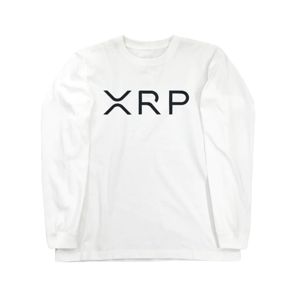 金融投資デザイン　カマラオンテ-ムラサキのXRP リップル ripple ロゴ 仮想通貨 暗号通貨 アルトコイン Long Sleeve T-Shirt