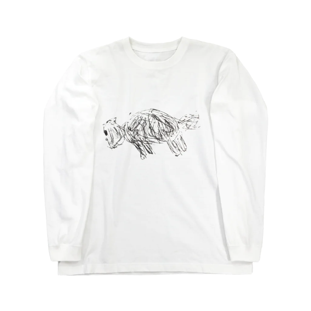 unko unkoの散歩スタンバイ犬 Long Sleeve T-Shirt