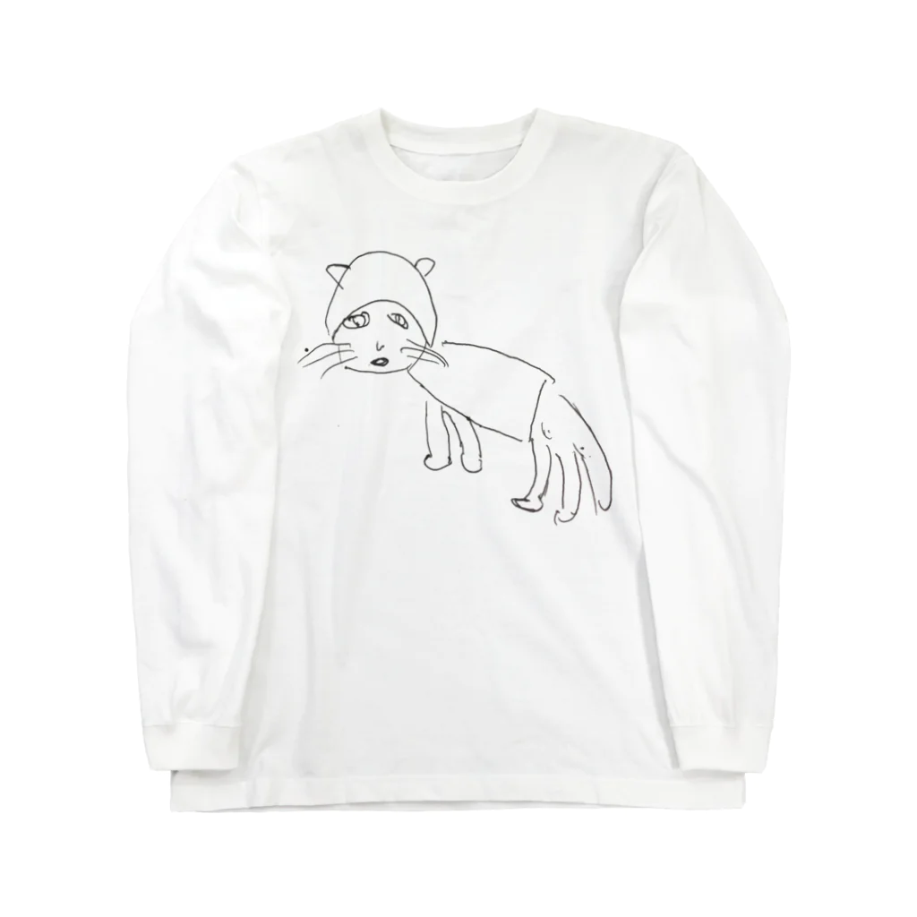 unko unkoの服パッツパツ猫 Long Sleeve T-Shirt