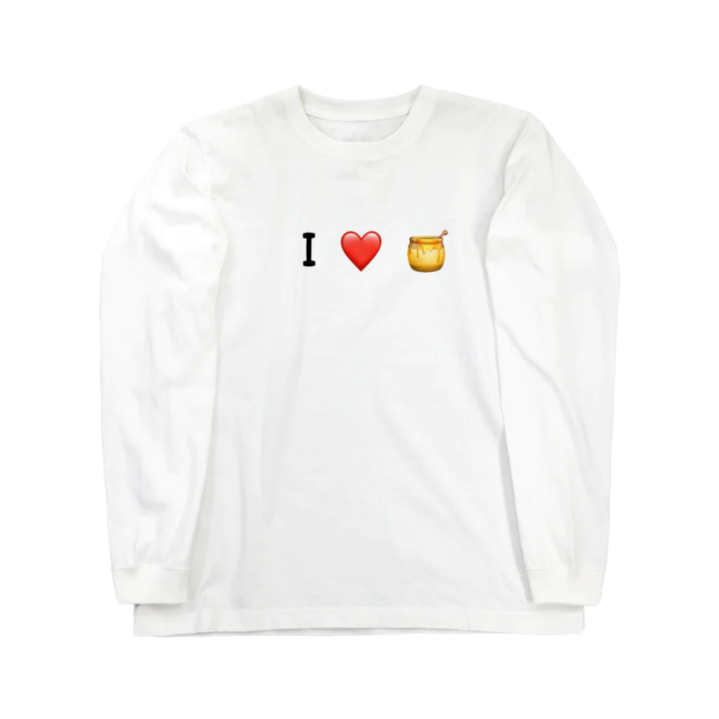 森のハープ弾きのI ❤️  🍯   Tシャツ ロングスリーブTシャツ