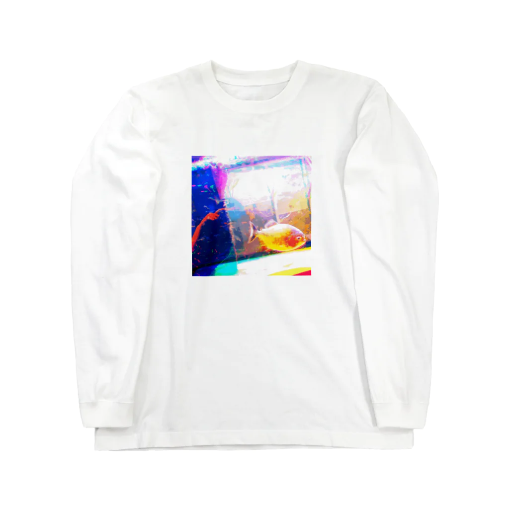 きたこのピラニアインスクエア Long Sleeve T-Shirt