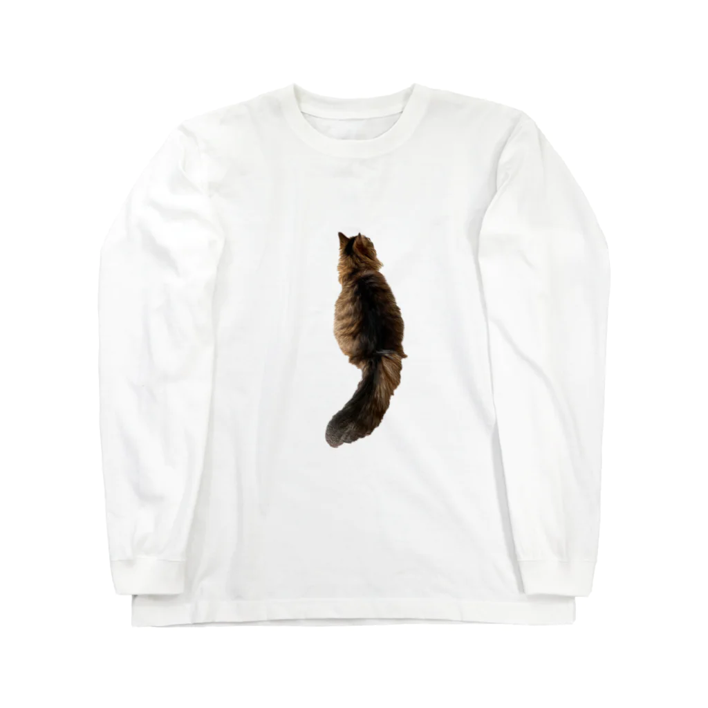 grayish black houseのlonely cat Long Sleeve T-Shirt