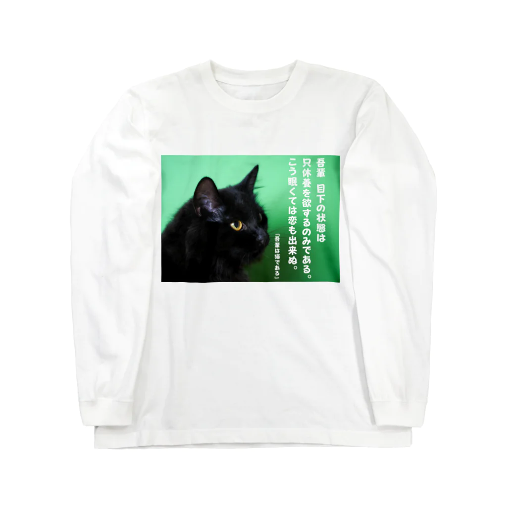 ANOTHER GLASSの吾輩は休養を欲する（緑） ロングスリーブTシャツ