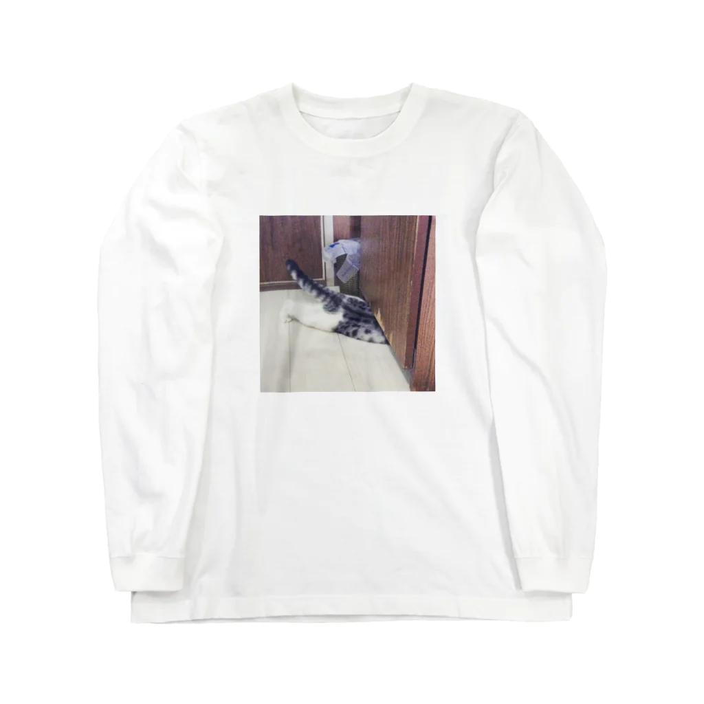 コロコロ大福の頭隠して尻可愛いネコ Long Sleeve T-Shirt