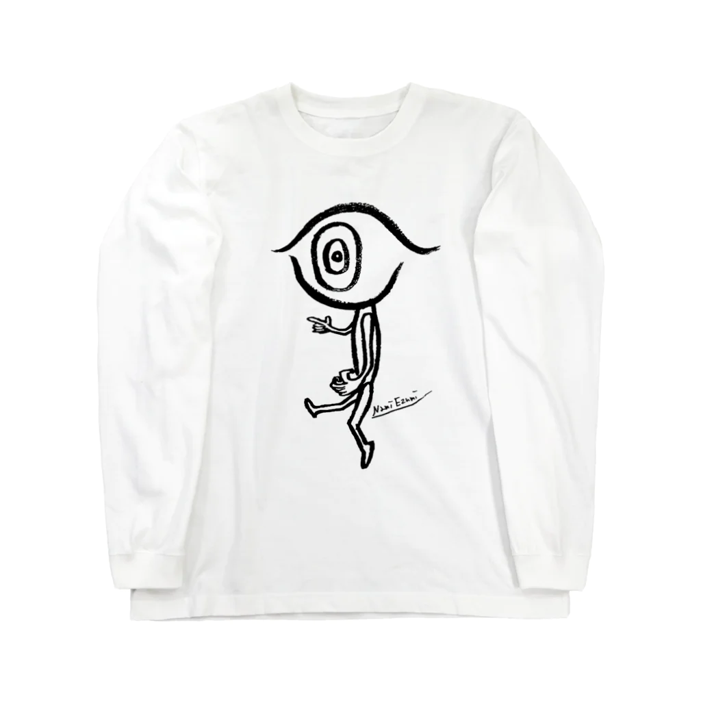 江角奈美(Nami Ezumi)の目人間Tシャツ白 Long Sleeve T-Shirt