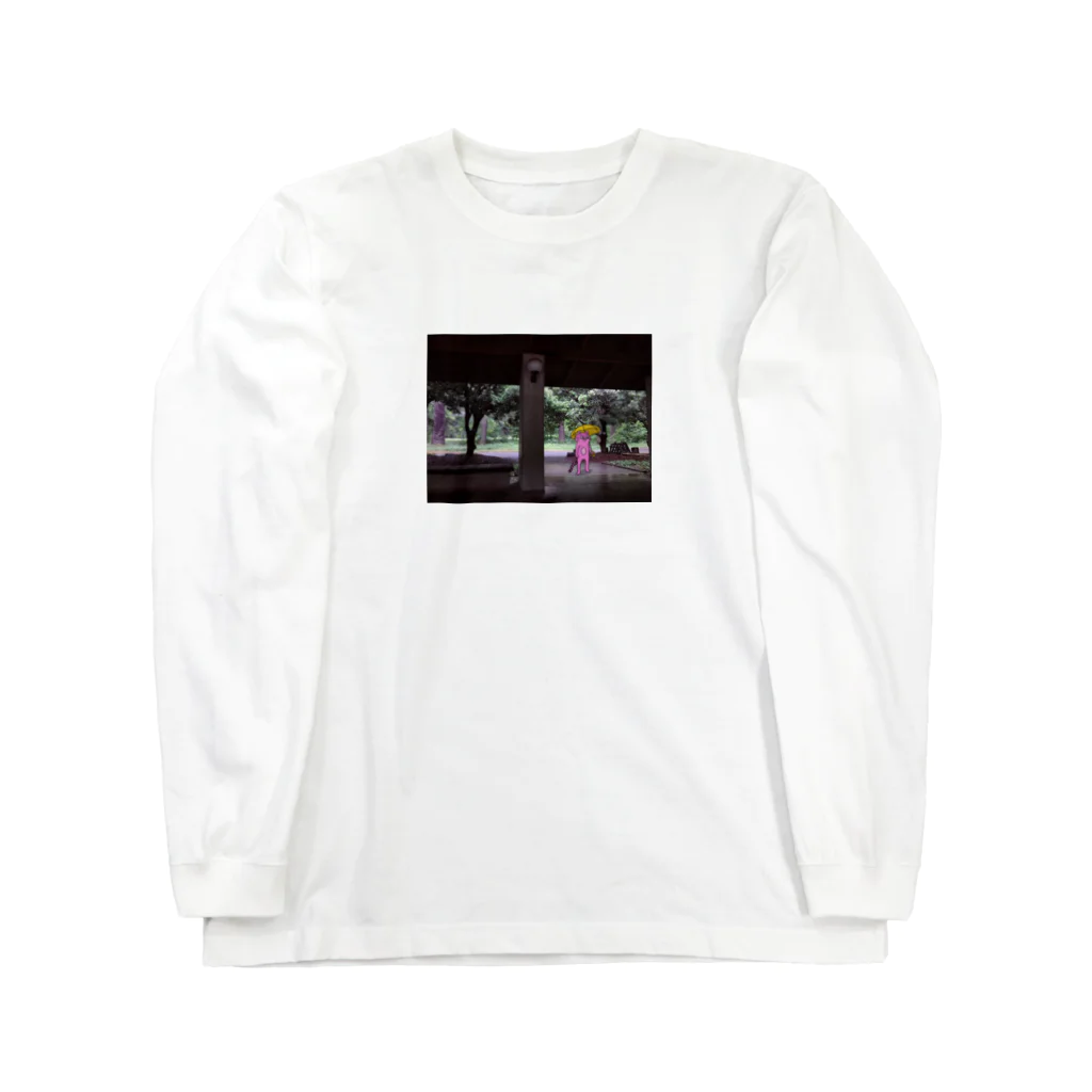 猫狸の雨の日の猫狸 Long Sleeve T-Shirt