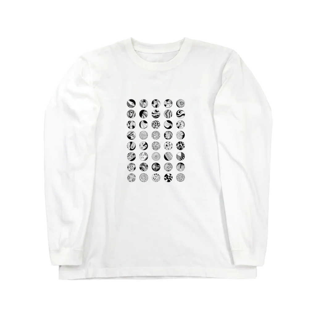 花と女性のイラストレーションのCircular Design Long Sleeve T-Shirt