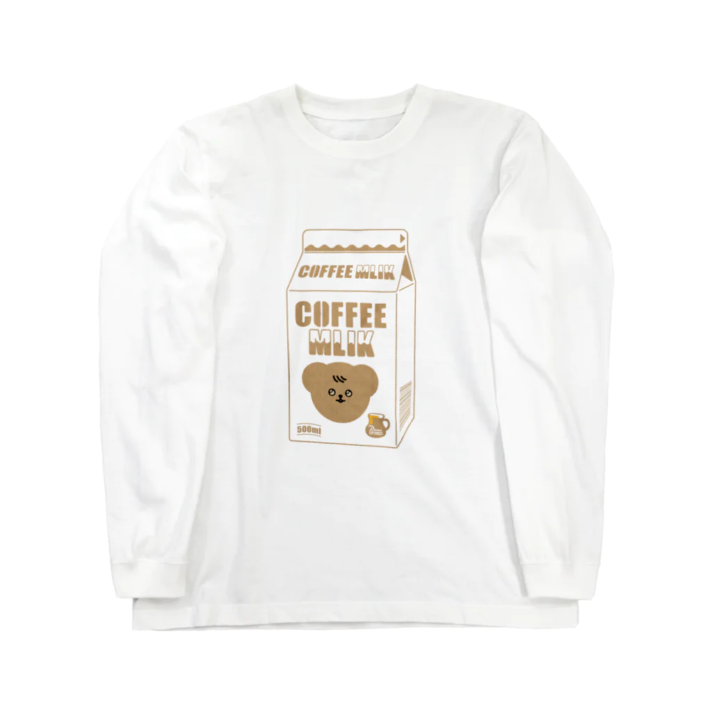 ポメクマ/Pomekumaのポメクマ（コーヒー牛乳ver） ロングスリーブTシャツ