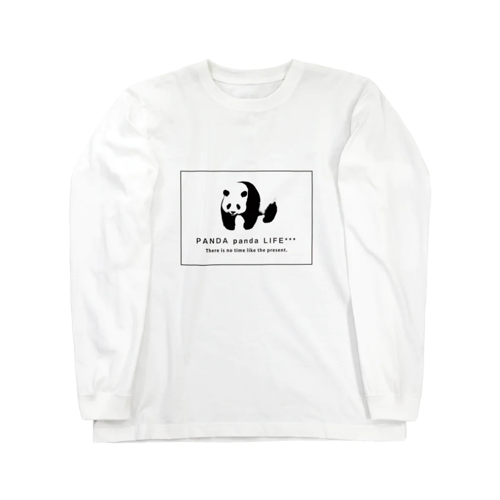 PANDA panda LIFE***ののしのしパンダ　スクエア Long Sleeve T-Shirt