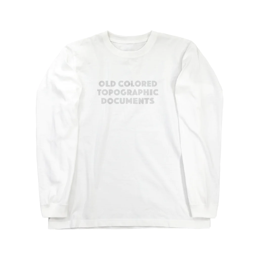 inbahaのOLD Colored Topographic Documents ロングスリーブTシャツ