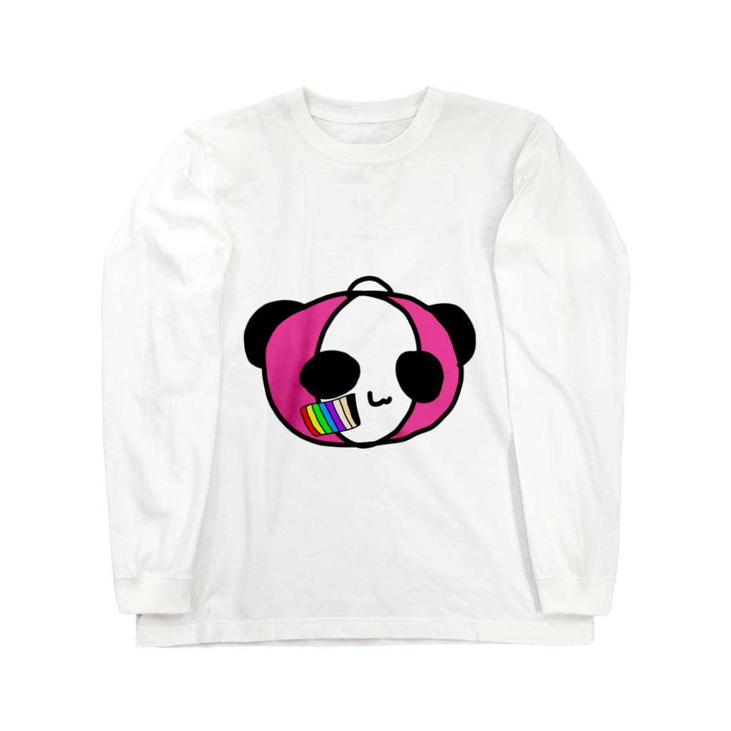 248-nijiya-のレインボーペイントぱんこちゃん Long Sleeve T-Shirt
