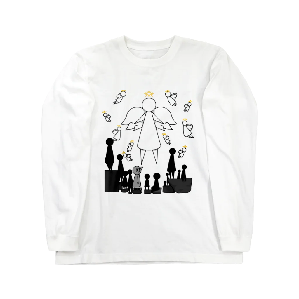 トリさんの休日の天使を眺めるトリさん Long Sleeve T-Shirt