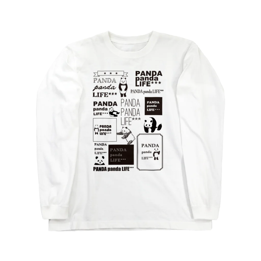 PANDA panda LIFE***のロゴロゴ　パンダ Long Sleeve T-Shirt