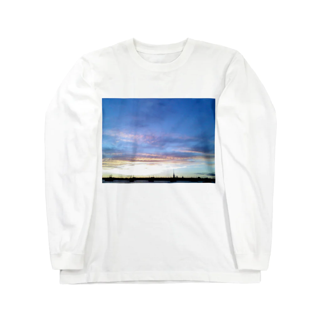 ロシア語とロシア語圏の日々のペテルブルグの橋 Long Sleeve T-Shirt