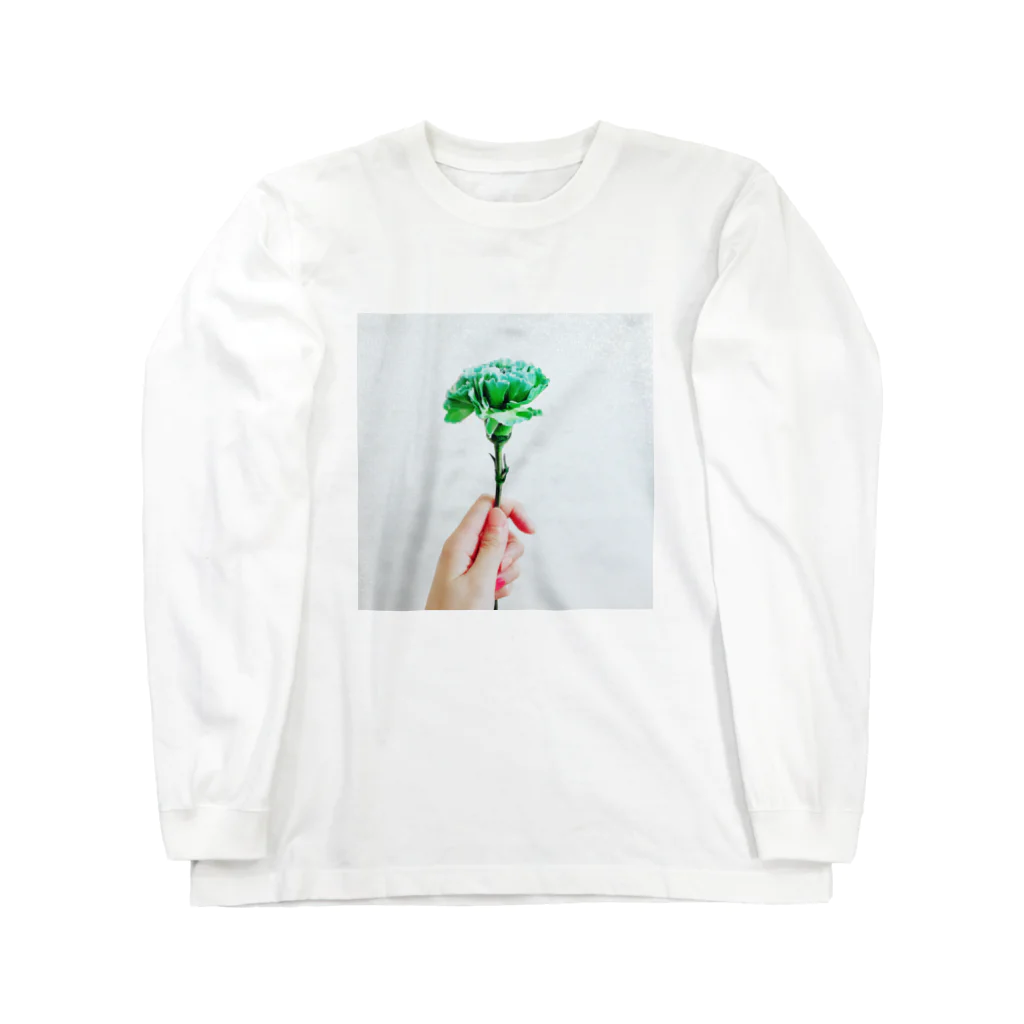 ハト広場のグラフィック　カーネーション Long Sleeve T-Shirt