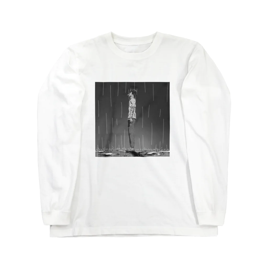 Agre...//のSmoking guy monokuro  Long Sleeve T-Shirt