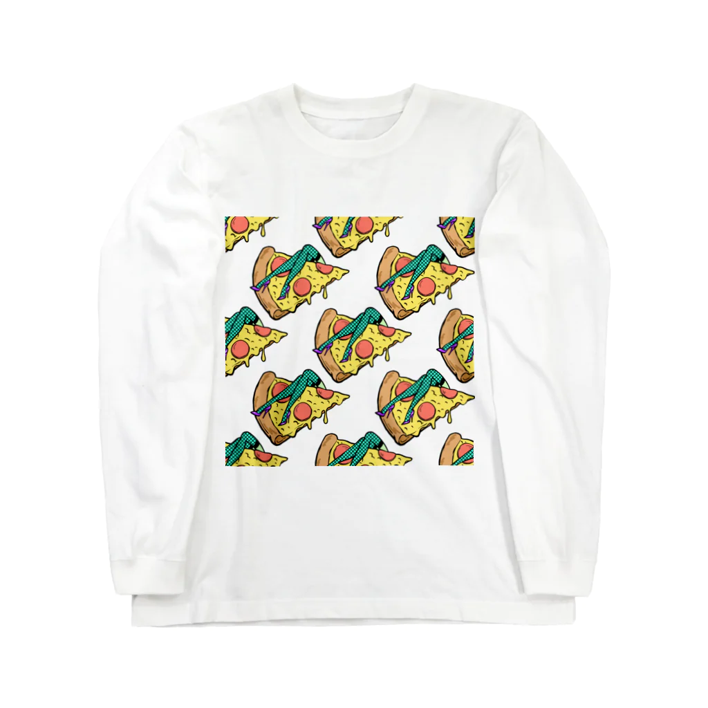 Mieko_Kawasakiの欲望のピザ🍕　GUILTY PLEASURE PIZZA AO TRANSPARENCY Long Sleeve T-Shirt