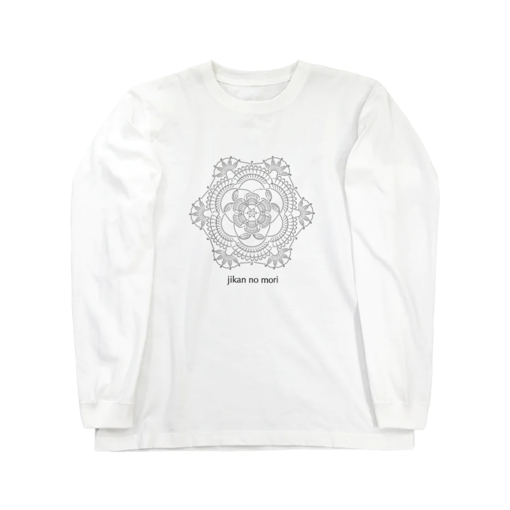 時間の森工房goodsのドイリー 編み図 Long Sleeve T-Shirt