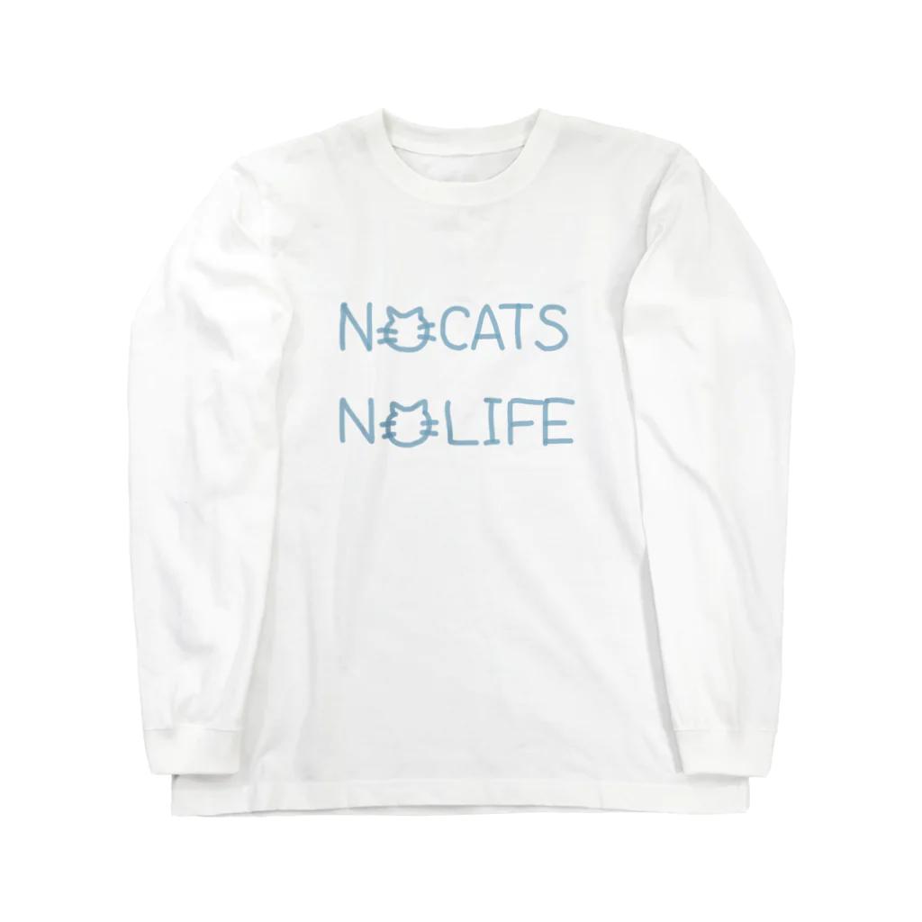 牛のTシャツ屋のNO CATS NO LIFE ロングスリーブTシャツ