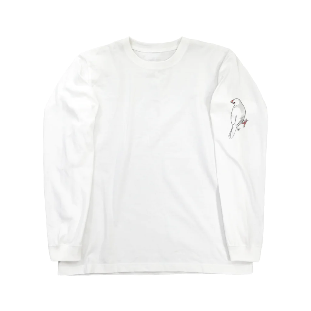 calcalの見返り白文鳥 Long Sleeve T-Shirt