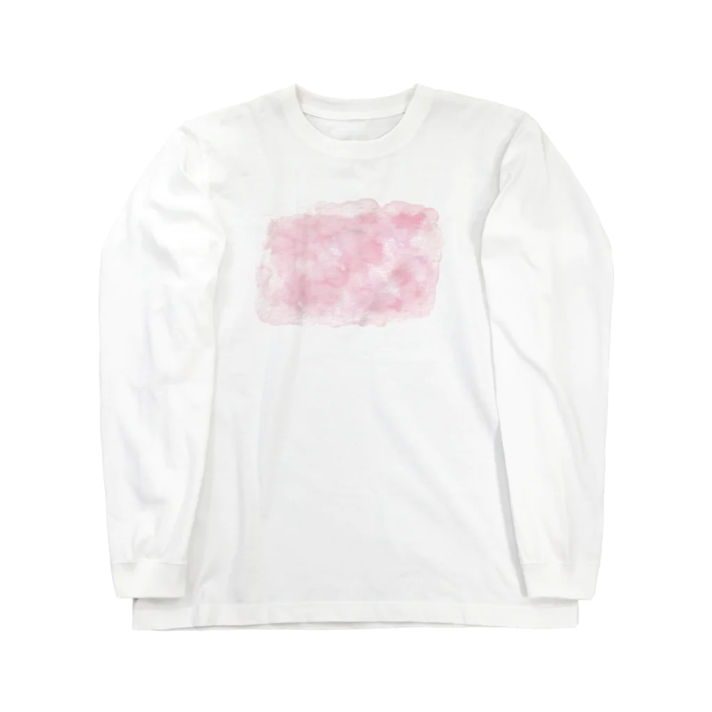 どうぶつの水彩画店のcolor ピンク Long Sleeve T-Shirt