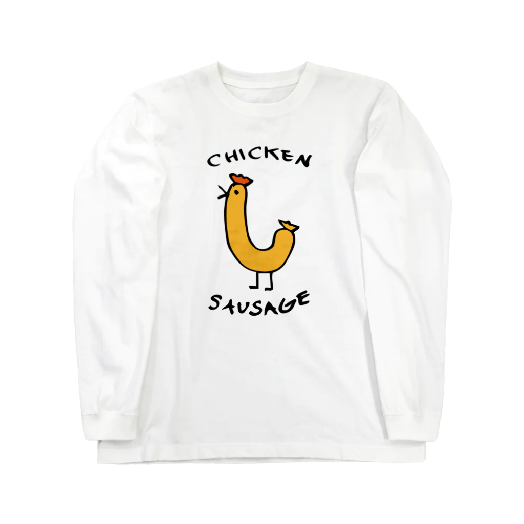 MichWich DesignのChicken Sausage ロングスリーブTシャツ