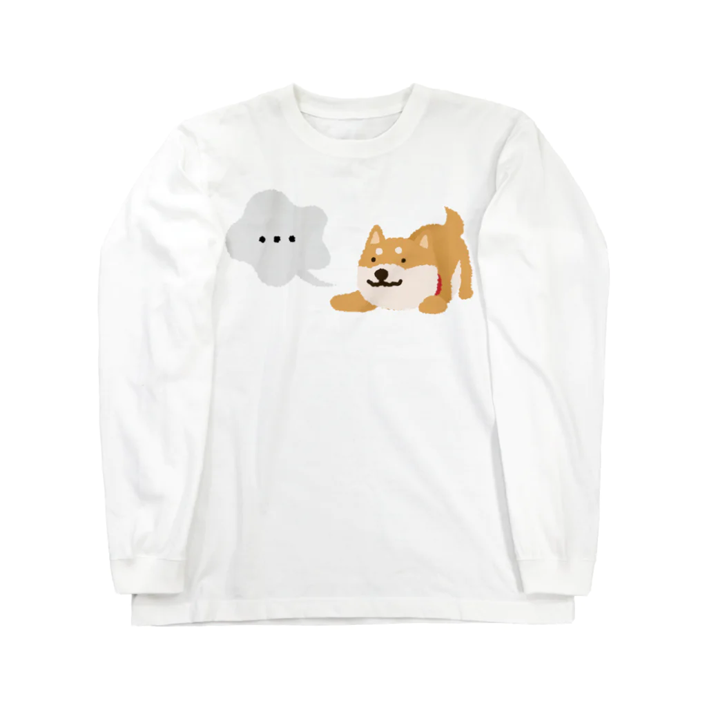 semioticaのむむむ柴犬（・・・） ロングスリーブTシャツ