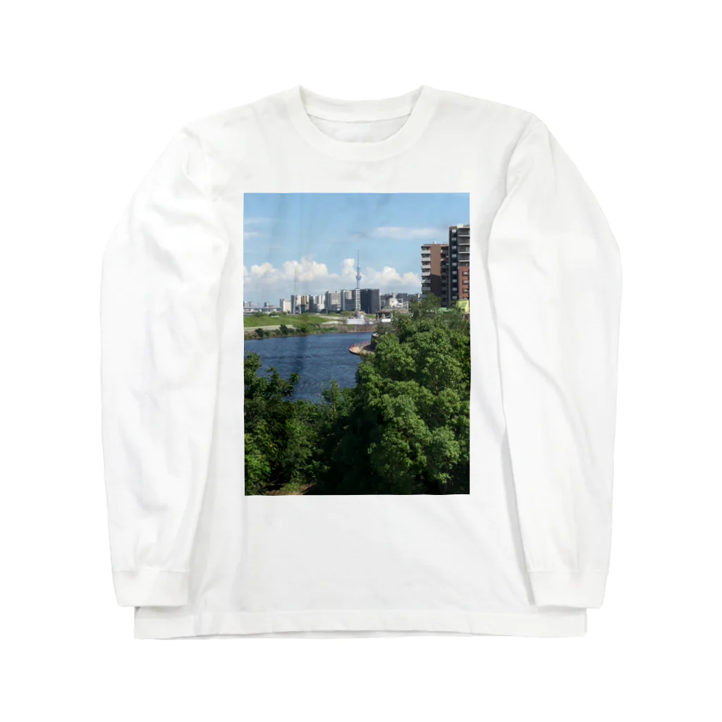 はるんけあの街並み 東京スカイツリーを添えて Long Sleeve T-Shirt