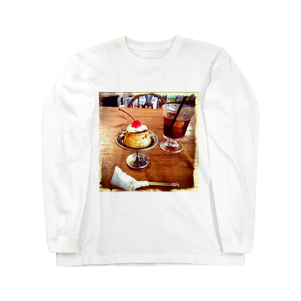 めぐりめぐりての喫茶店のプリン🍮 Long Sleeve T-Shirt