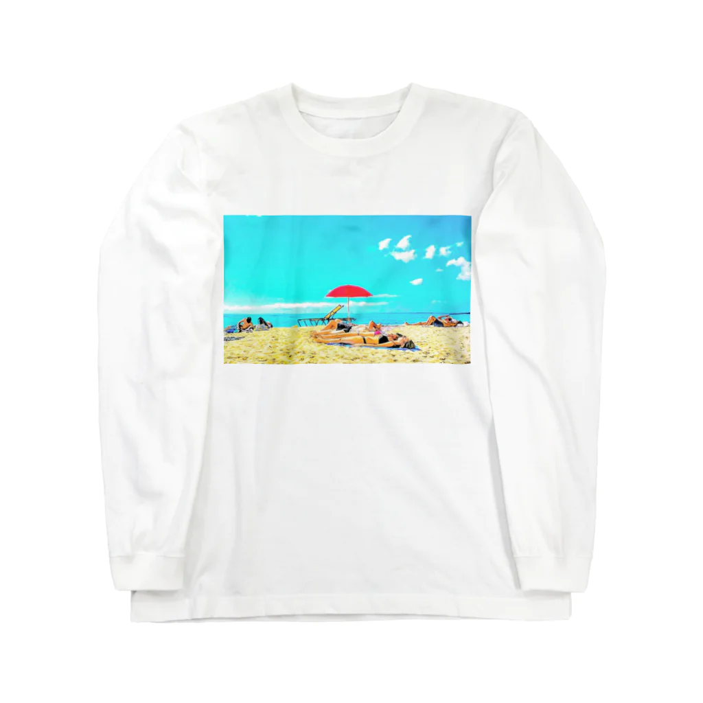 Hawaii Picturesのワイキキビーチ🌊 ロングスリーブTシャツ