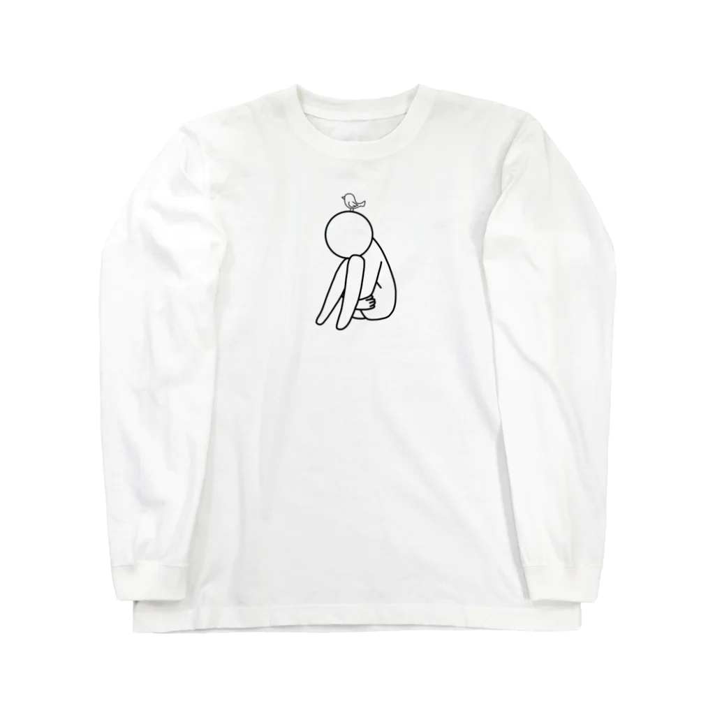 Jackalope Houseのひとりじゃないよ 鳥Ver. ロングスリーブTシャツ