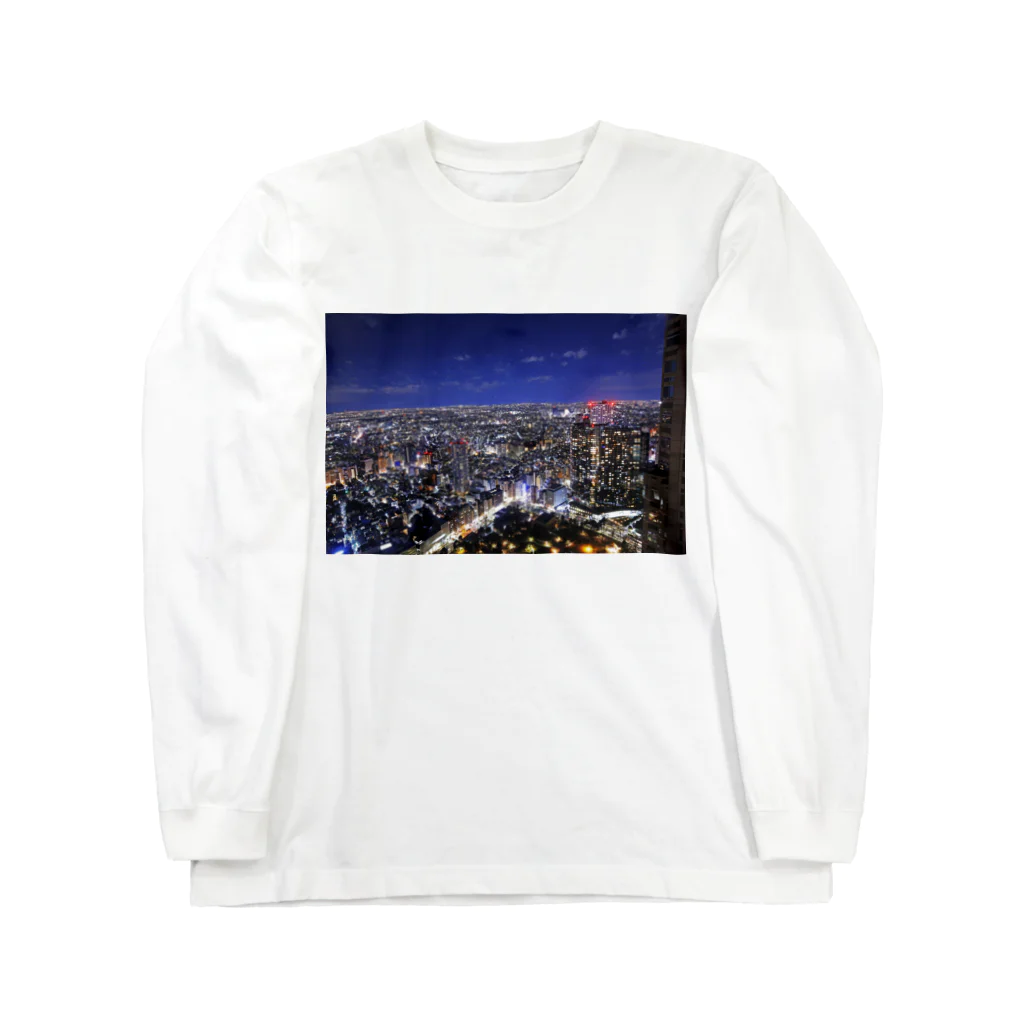 ＫＯＭＩＮＡＫＡＮＯの夜景　都庁から中野区方面をのぞむ ロングスリーブTシャツ