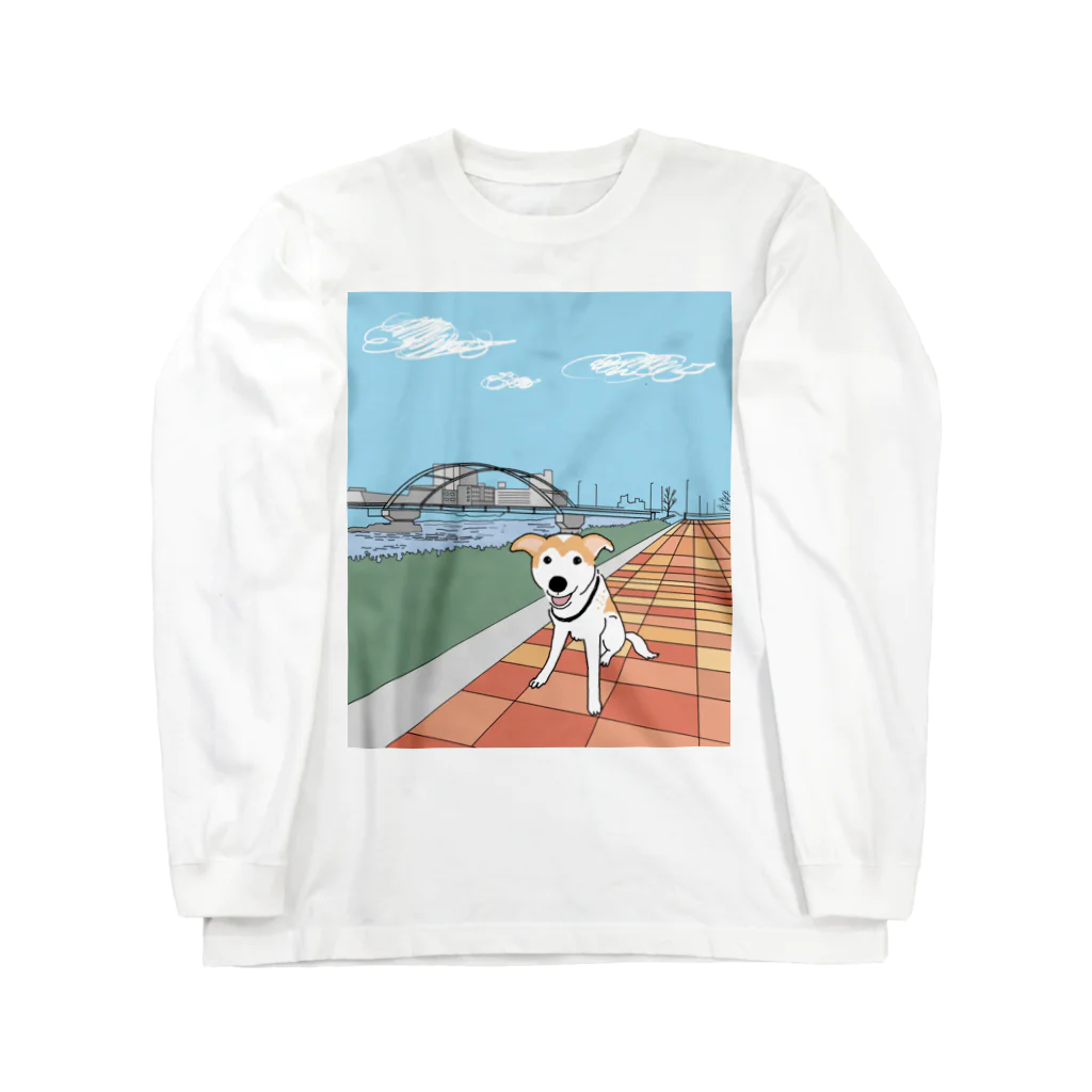 yminaminのロビンとお散歩 Long Sleeve T-Shirt