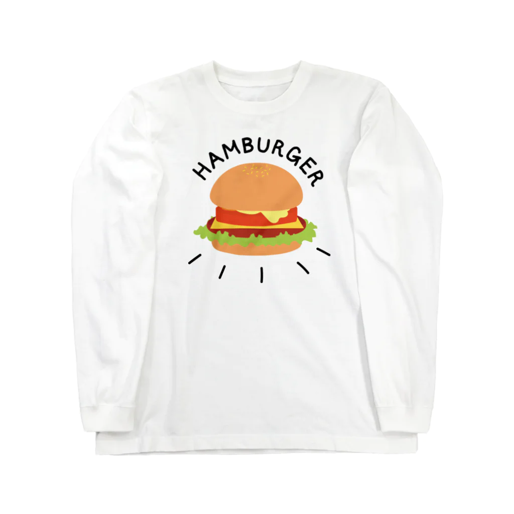 ぷるんぷるんストアのハンバーガーと言いつつチーズバーガー ロングスリーブTシャツ