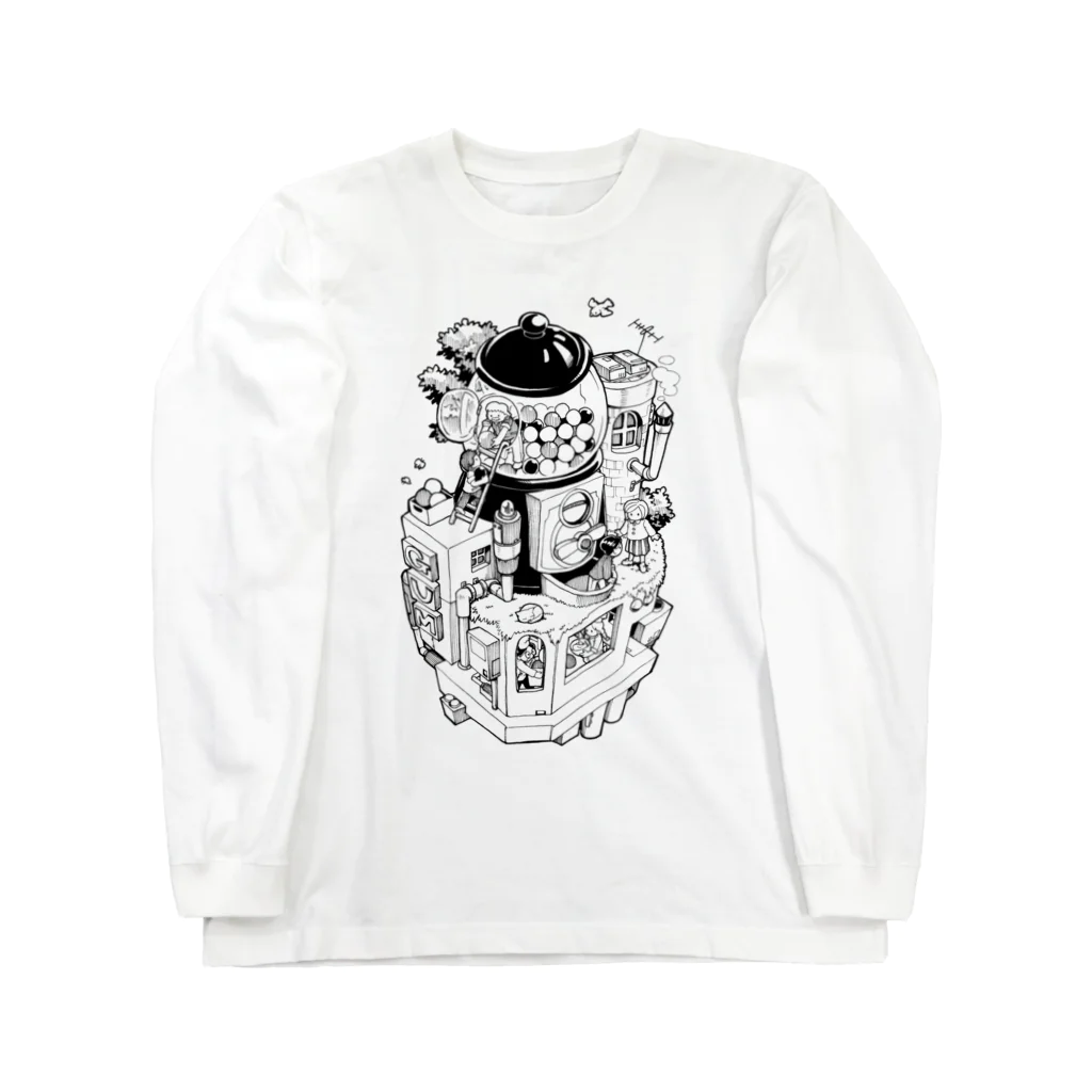 ふとん最高のGumball Town（白） Long Sleeve T-Shirt