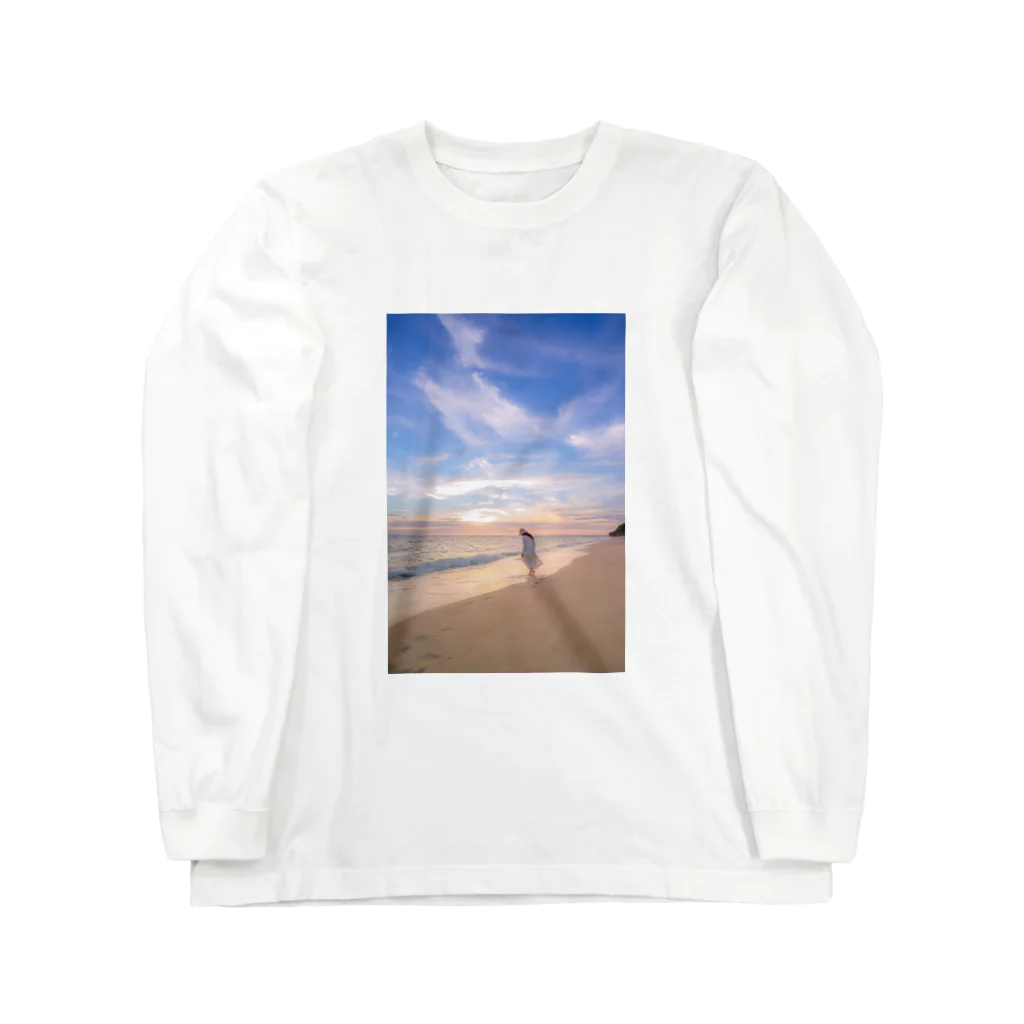 思いつきデザインfrom与論島のsunset～KENちゃんの写真フォルダ～ ロングスリーブTシャツ