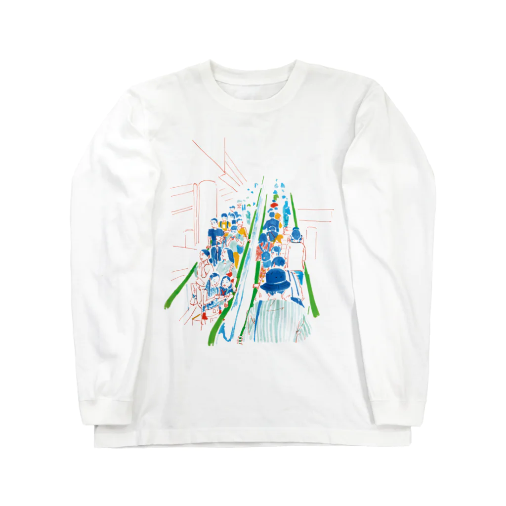 オカヤイヅミのエスカレーター Long Sleeve T-Shirt