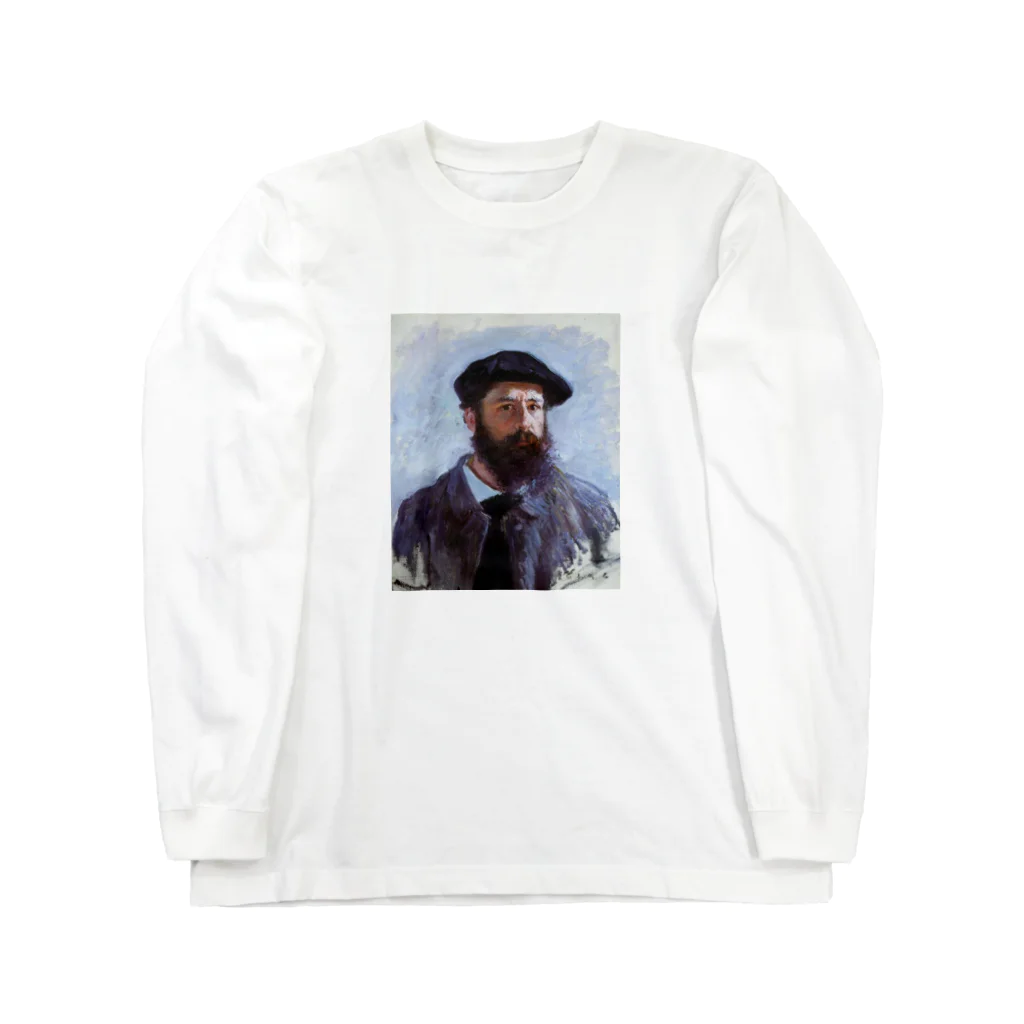 Art Baseのクロード・モネ / 1886 / Self-Portrait with a Beret / Claude Monet ロングスリーブTシャツ