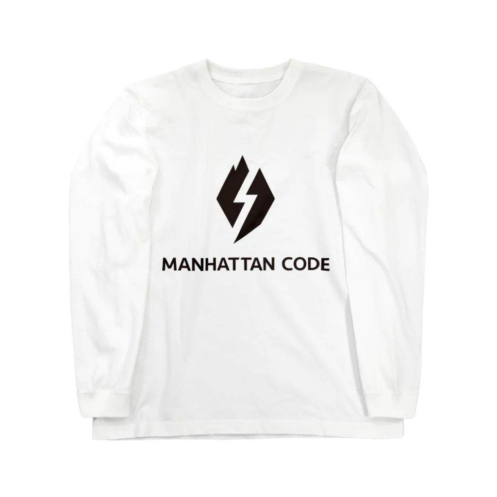 Manhattan Code inc.のMHT_LOGO - Black ロングスリーブTシャツ